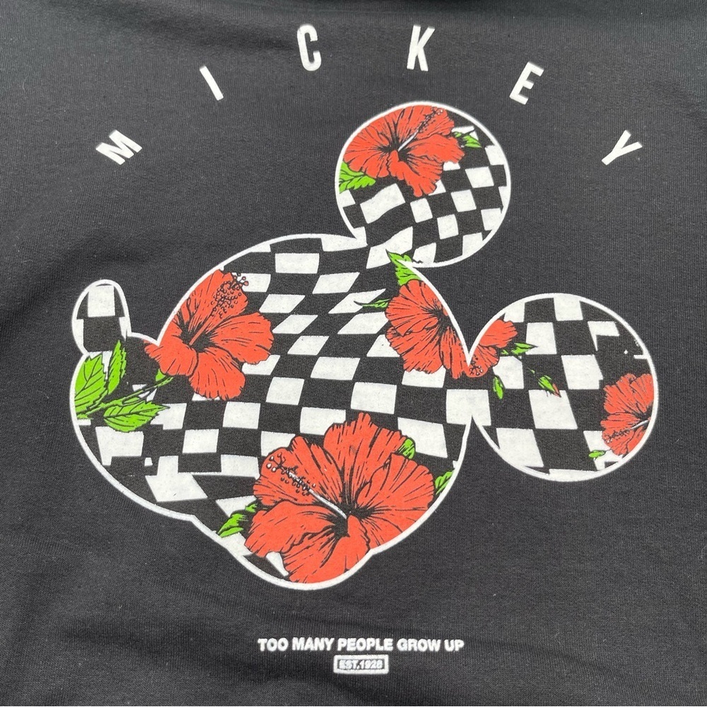 Disney collection by Neff Womens Sz Large Hoodie Sweatshirt Black Mickey Mouse - Picture 5 of 12